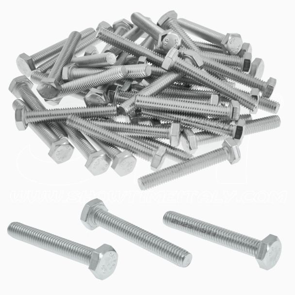 Vite a Testa Esagonale DIN 933 Acciaio Inox A2 M5x40 50 pezzi