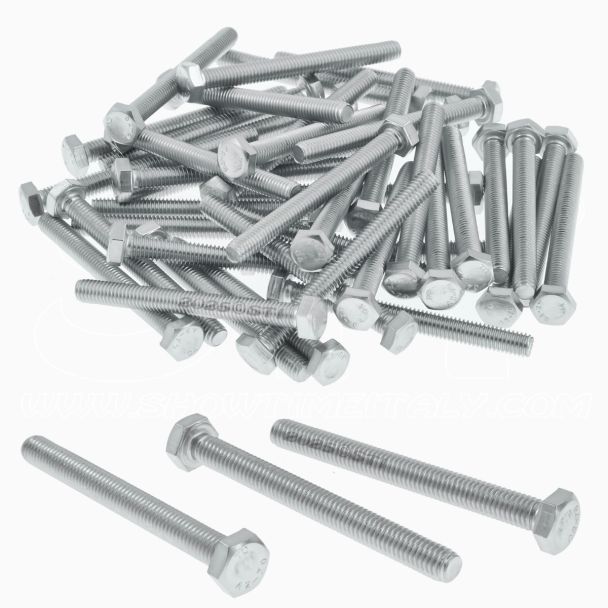 Vite a Testa Esagonale DIN 933 Acciaio Inox A2 M5x60 50 pezzi