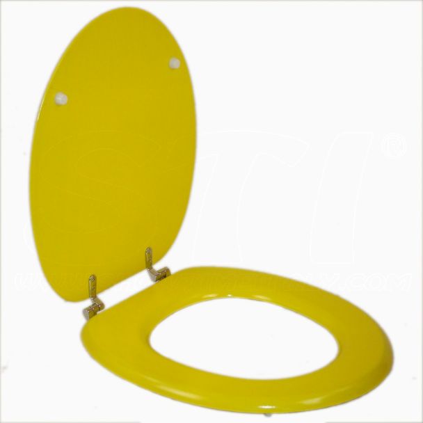 Coprivaso bagno sedile universale WC in Masonite MDF sanitari offerta Giallo