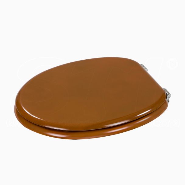 Coprivaso bagno sedile universale WC in Masonite MDF sanitari offerta Marrone 
