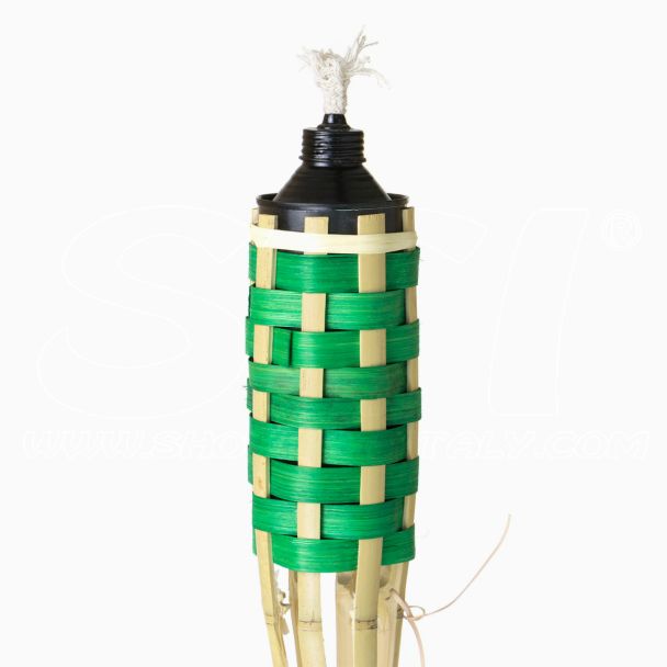 Torcia Bali h.150cm Bamboo da giardino serbatoio metallo anti zanzare