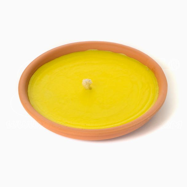 Candela antizanzare Coccio 17cm Citronella Ecologica Profumata