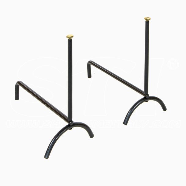 Par de morillos para chimenea de hierro forjado modelo Elegante
