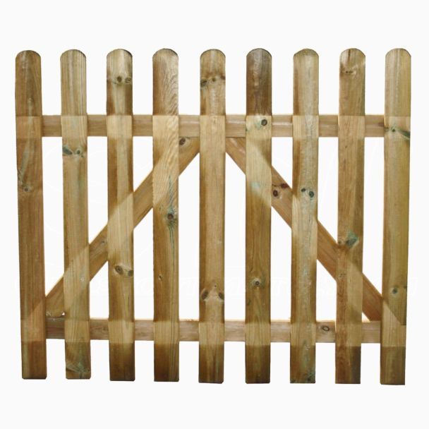 Puerta para cercado valla empalizada de madera impregnada 100x100 cm Europa