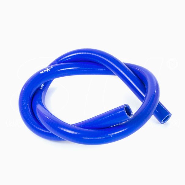 Manga de Radiador Moto Tubo Azul en SILICONA Racing 100cm x 12mm con tejido