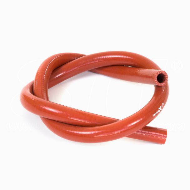 Manguito de Radiador Moto Tubo Rojo en SILICONA Racing 100cm x 12mm tejido