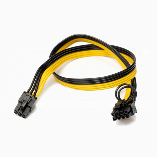 Cable de 6Pin Macho a 6+2 8 Pin Macho 50cm 16AWG