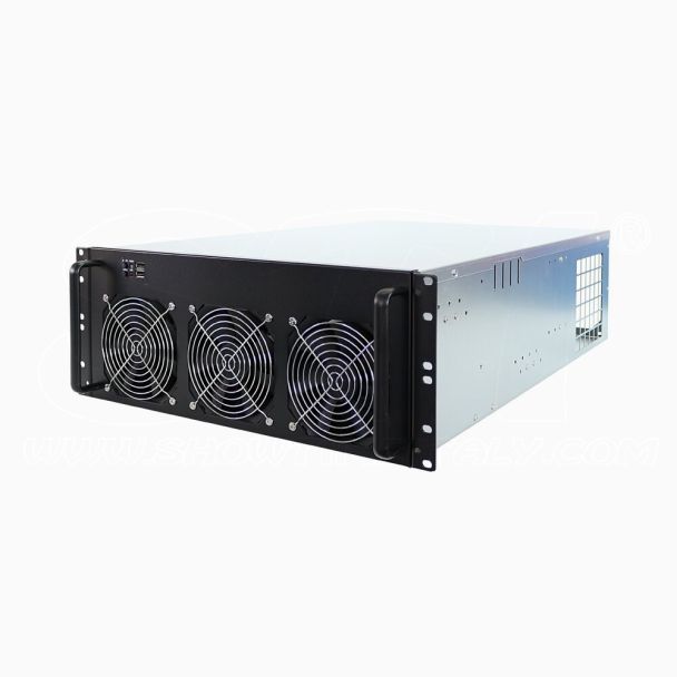 Caja Servidor o Estación de Trabajo o Minería 8 GPU 19” Rack incluye 6 ventiladores soporte placa base ATX