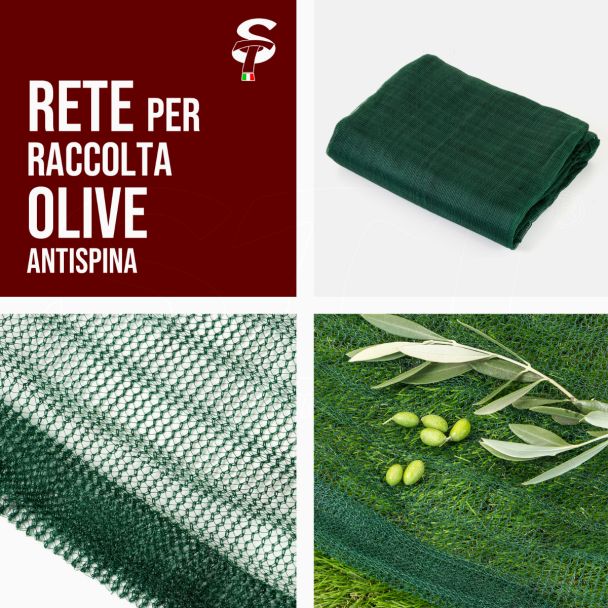 Red de Recolección de Aceitunas Antiespina 80-85gr/mq Varios Tamaños C/S Apertura