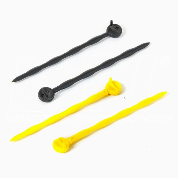 Aguja para mallas de recolección de aceitunas en PVC con cabeza redonda 250uds color amarillo o negro