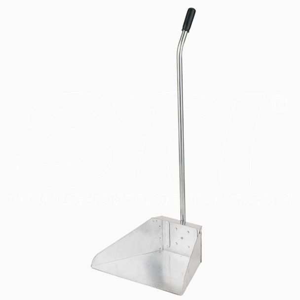Recogedor de Basura Zincado 35x25 cm con Mango de Hierro y Goma Chapa