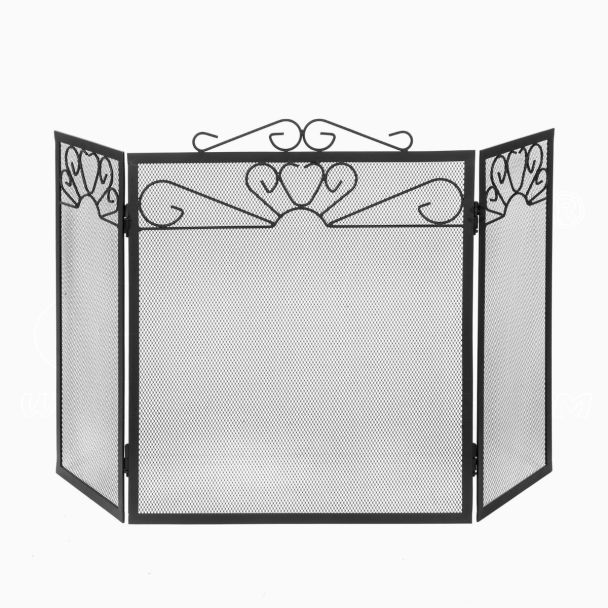 Pantalla para Chispas 2 Puertas Decorada 101x61 Resistente protección chimenea accesorios estufas