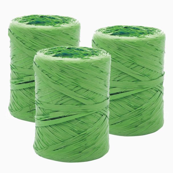3pz Rafia Raphia Sintética Verde tomates atado plantas madeja 100 gr huerto jardín