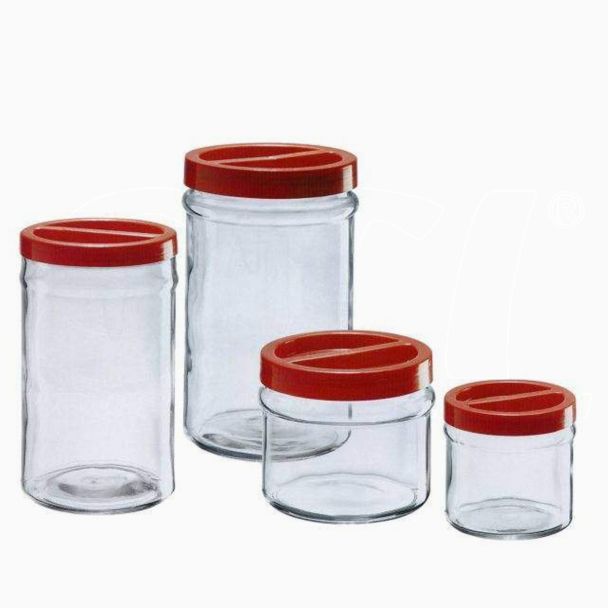 Vaso Ortes Borgonovo de Vidrio Tapa de Rosca conservación de alimentos en aceite