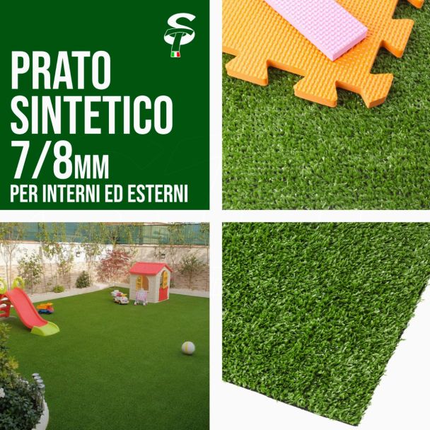 Césped sintético de 7mm transitable alfombra césped artificial jardín exterior STI