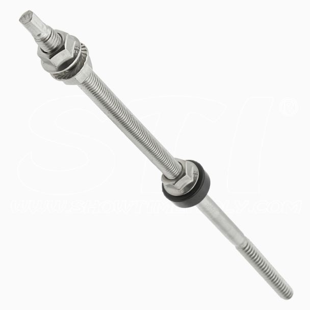 Vite a doppia filettatura M10x300 ancoraggio tetti legno coppi