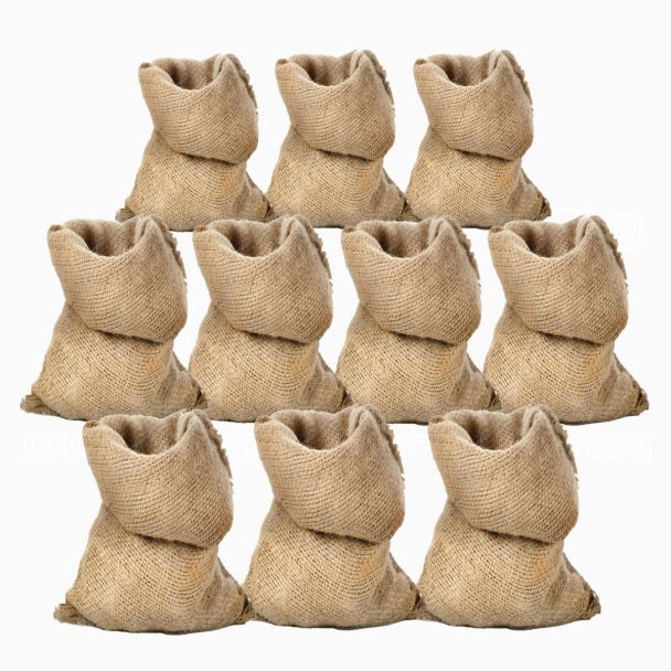 Sacos de yute 40x70 neutro natural 10 piezas para frutas, verduras, cereales, decoración, artículos de regalo, sacos de arena, protección de plantas en invierno