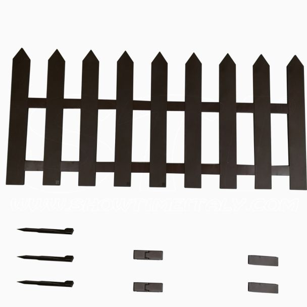 Valla de estacas para recinto de plástico marrón 150X55