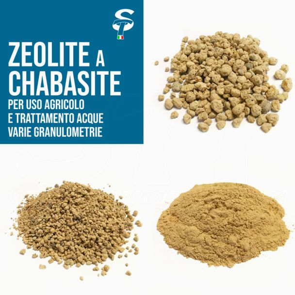 Zeolite a Chabasite granulometria agricola corroborante piante