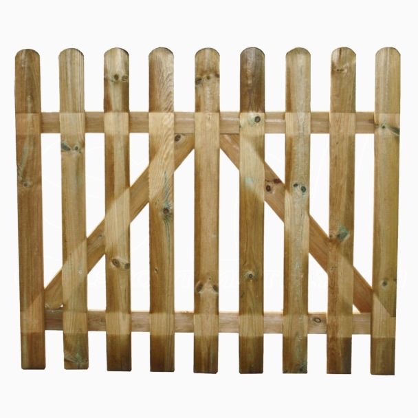 Gate fence wooden fence fence impregnated 100x100 cm Europe