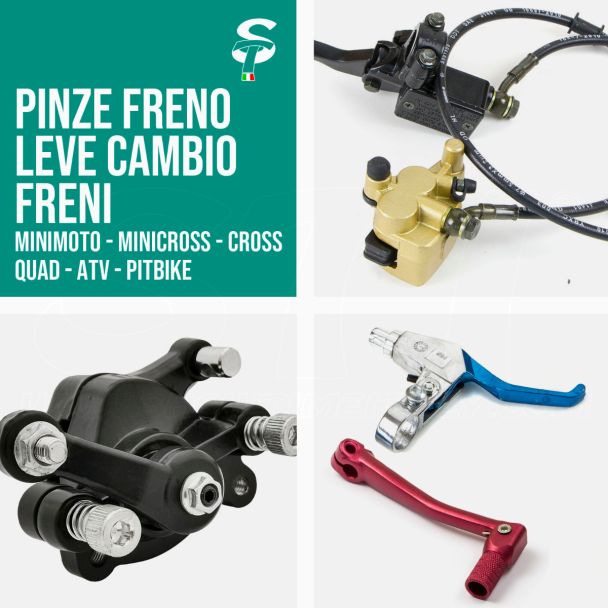 Pinze Freno - Leve Cambio - Freni Manubri per Pitbike Minimoto ATV Quad Cross Minicross