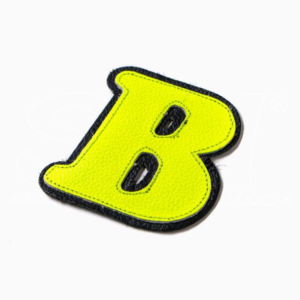 Letters Numbers and characters in Skin YELLOW FLUO suit for sewing or gluing motorcycle suits