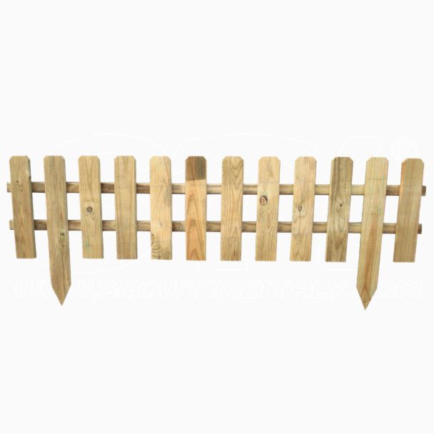 Staccionata per recinto steccato in legno impregnato 120x30 cm h.30/45 Europa